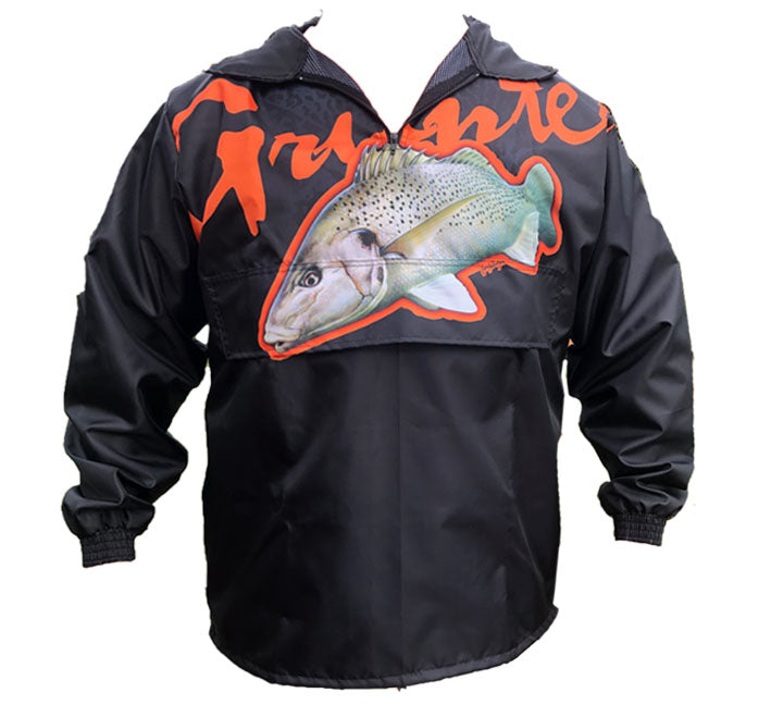 Grunter Black& Orange Rain Jacket