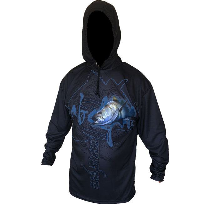 Kob Black Hooded Long Sleeve Shirt