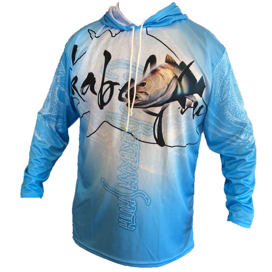 Kob Light Blue Hooded Long Sleeve Shirt