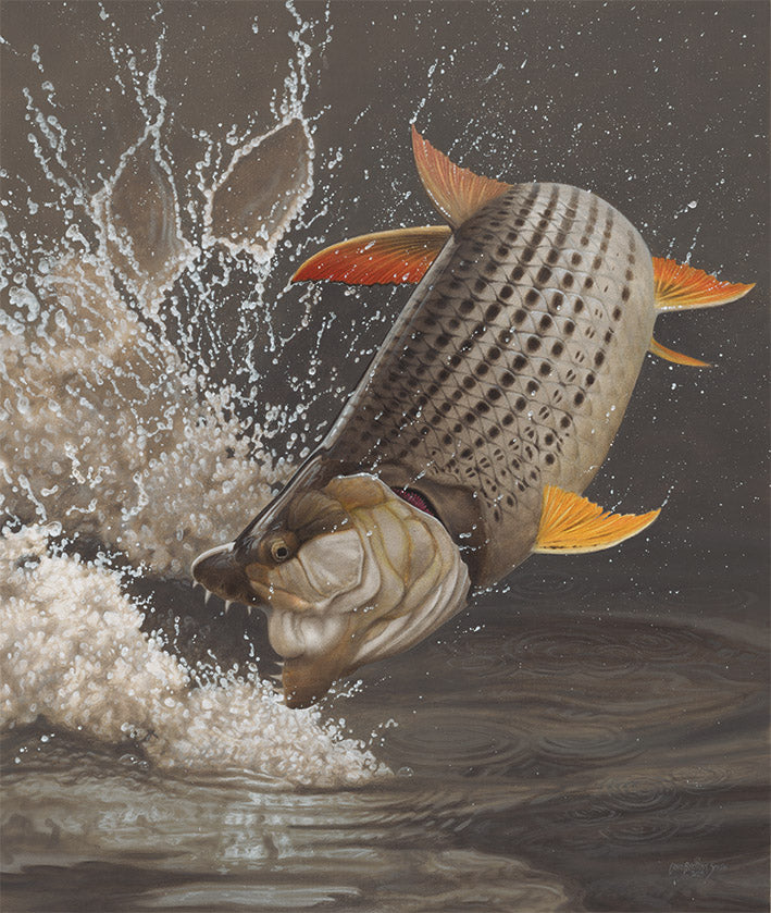 Tigerfish Jumping Painting