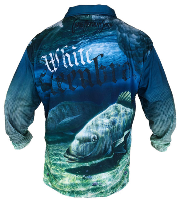 White Steenbras Golf Long Sleeve Shirt