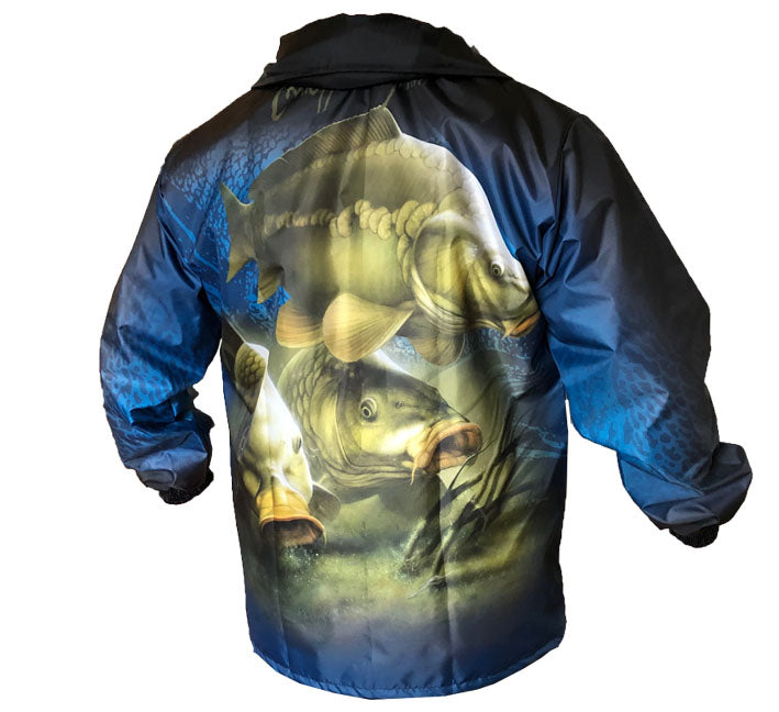 Carp Dark Blue Zip-Up Rain Jackets