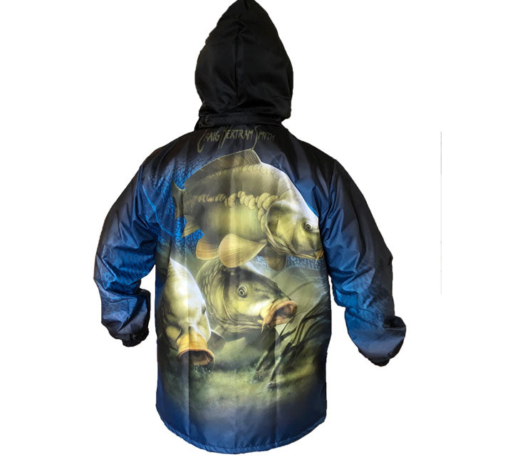 Carp Dark Blue Zip-Up Rain Jackets