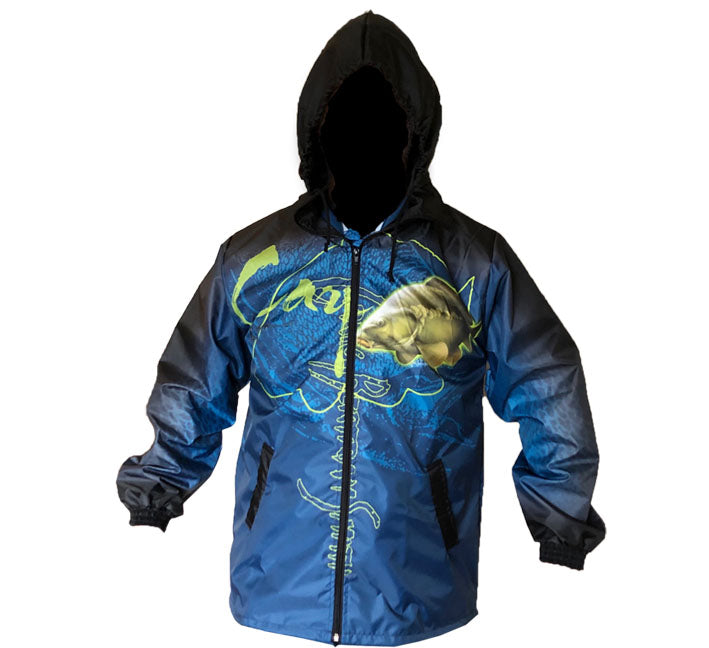 Carp Dark Blue Zip-Up Rain Jackets