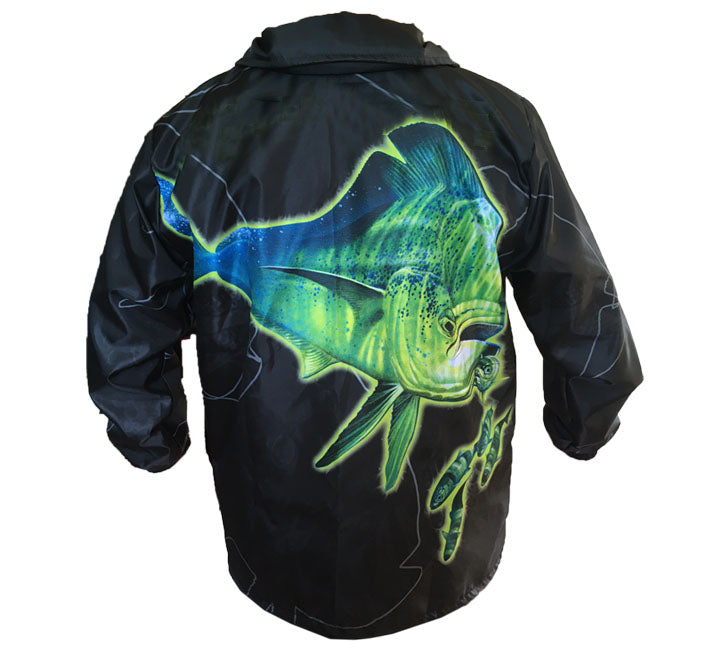 Dorado Black Zip-Up Rain Jacket