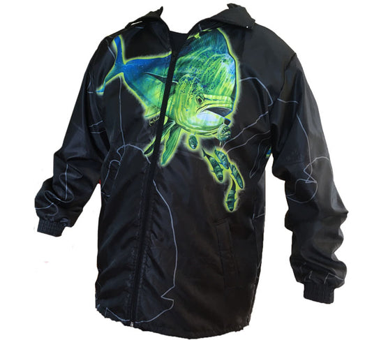 Dorado Black Zip-Up Rain Jacket