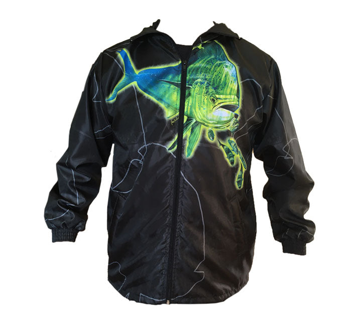 Dorado Black Zip-Up Rain Jacket