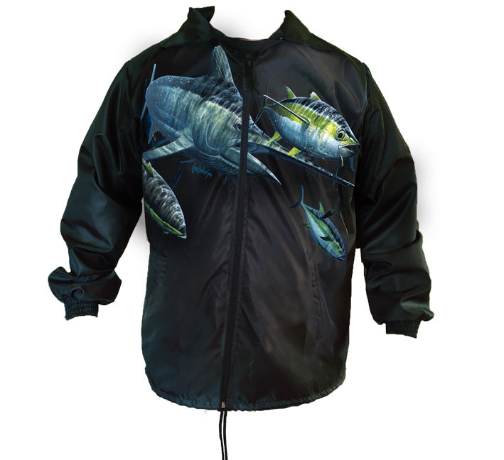 Marlin Zip-Up Rain Jacket (Black) - Heidi