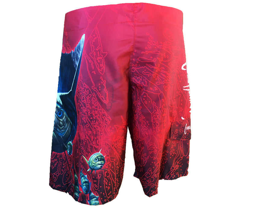 Sailfish Red - Board Shorts