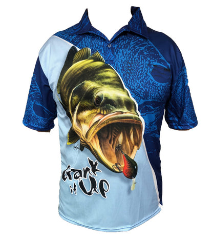 Crank it Up Blue Golf Short Sleeve Shirt