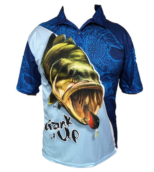 Crank it Up Blue Golf Short Sleeve Shirt