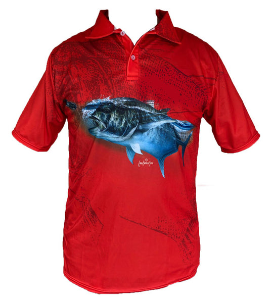 Iggy Pop Golf Short Sleeve Shirt (RED)