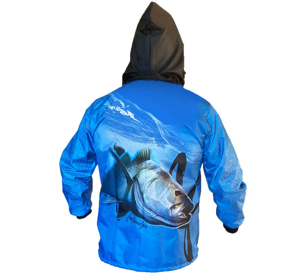 Kob Light Blue Zip-Up Rain Jacket