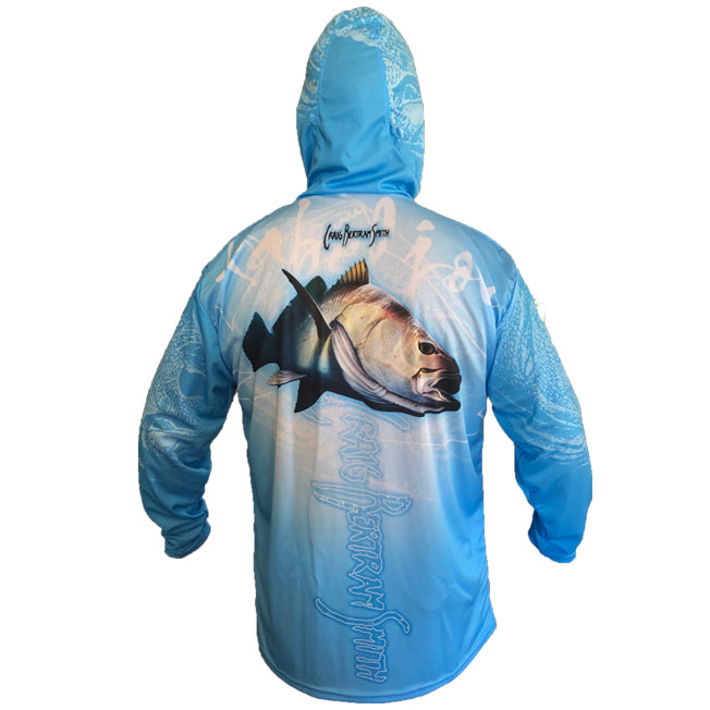 Kob Light Blue Hooded Long Sleeve Shirt