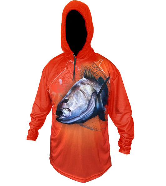 Kob Orange Hooded Long Sleeve Shirt