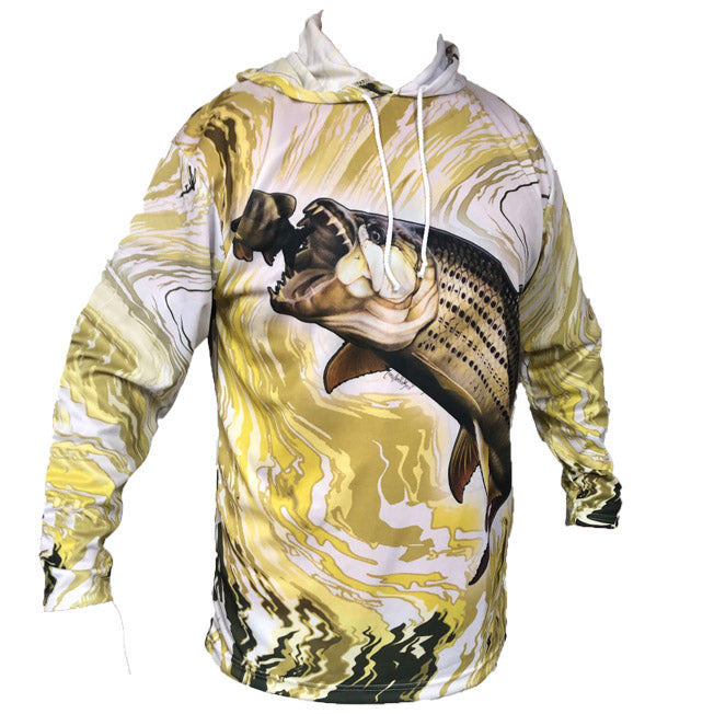 Tigerfish Camo Hooded Long Sleeve Shirt