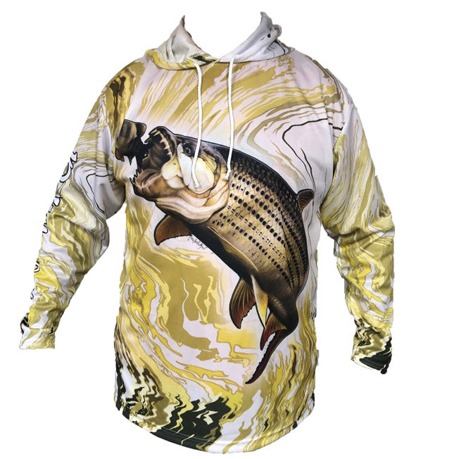 Tigerfish Camo Hooded Long Sleeve Shirt