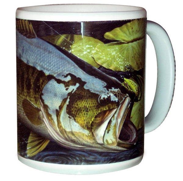 bass fishing coffee mug