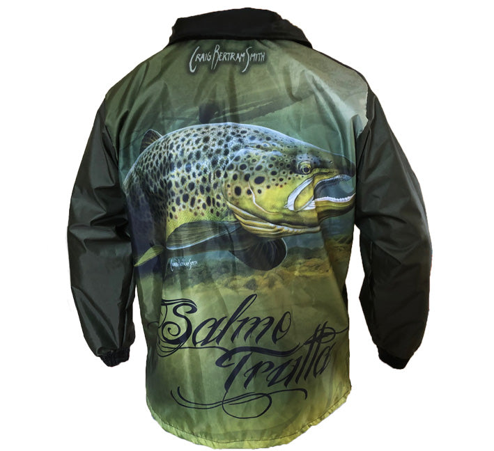 Brown Trout Zip-Up Rain Jacket