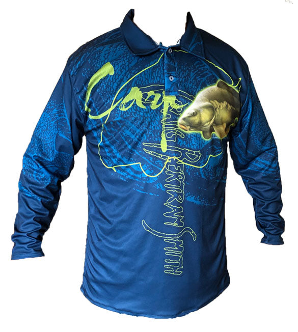 Carp Blue Golf Long Sleeve Shirt