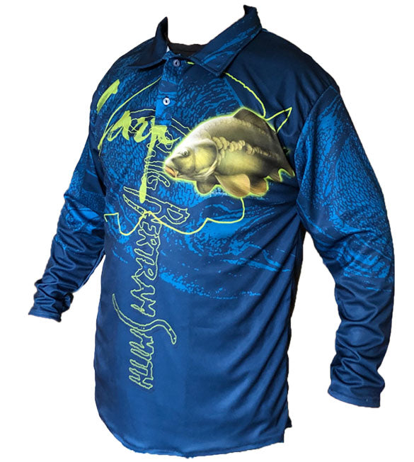 Carp Blue Golf Long Sleeve Shirt