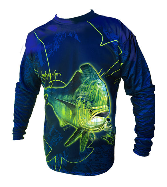 long sleeve shirt with a dorado image on it