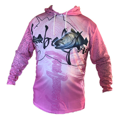 Kob Pink Hooded Long Sleeve Shirt