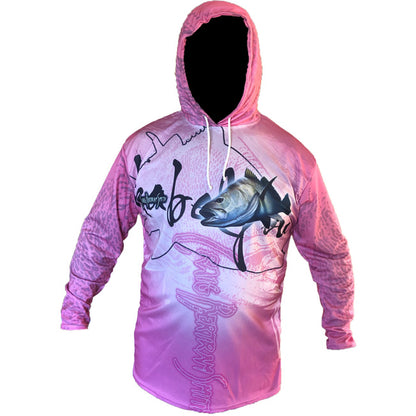 Kob Pink Hooded Long Sleeve Shirt