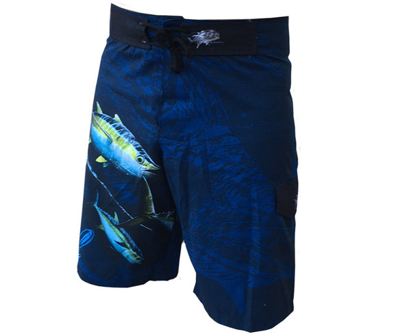 board shorts with a marlin on it