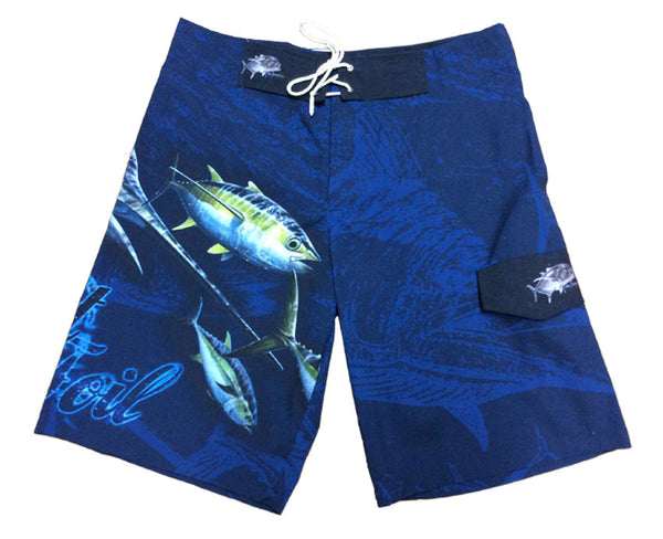board shorts with a marlin on it
