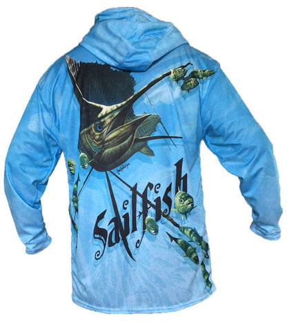 Sailfish Light Blue Hooded Shirt