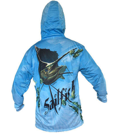 Sailfish Light Blue Hooded Shirt