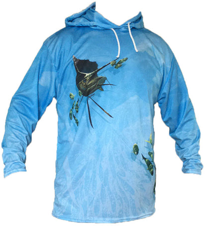 Sailfish Light Blue Hooded Shirt