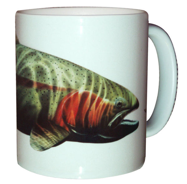 trout fishing coffee mug