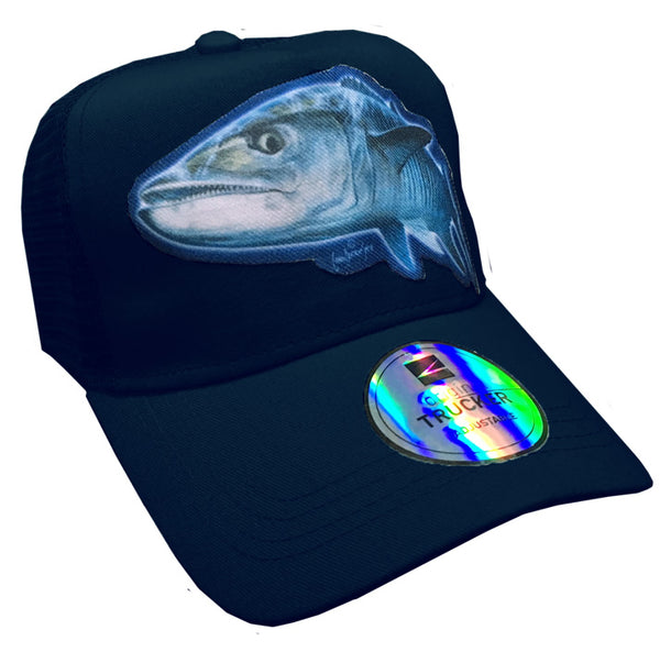 trucker cap with a couta image on it