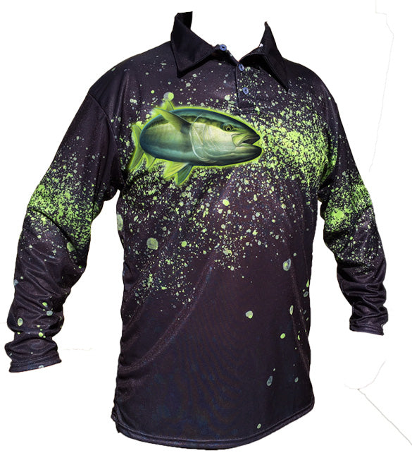 YellowTail Golf Long Sleeve Shirt (BLACK)